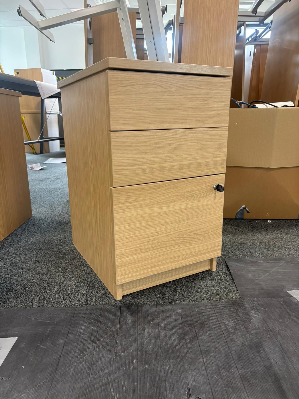 Used Pedestal - Three Drawer - Filing Draw