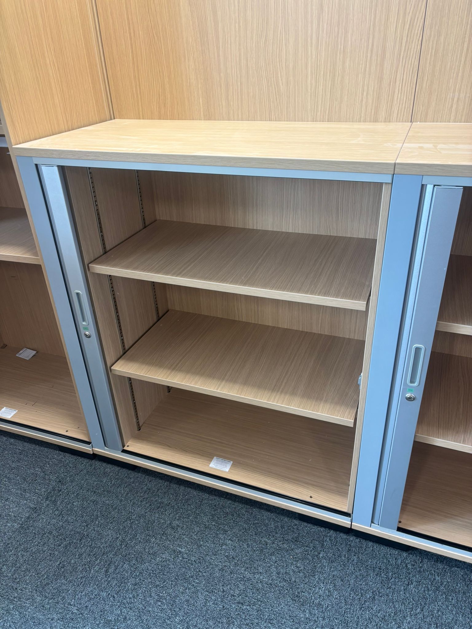Wooden Medium Tambour Storage Cupboard