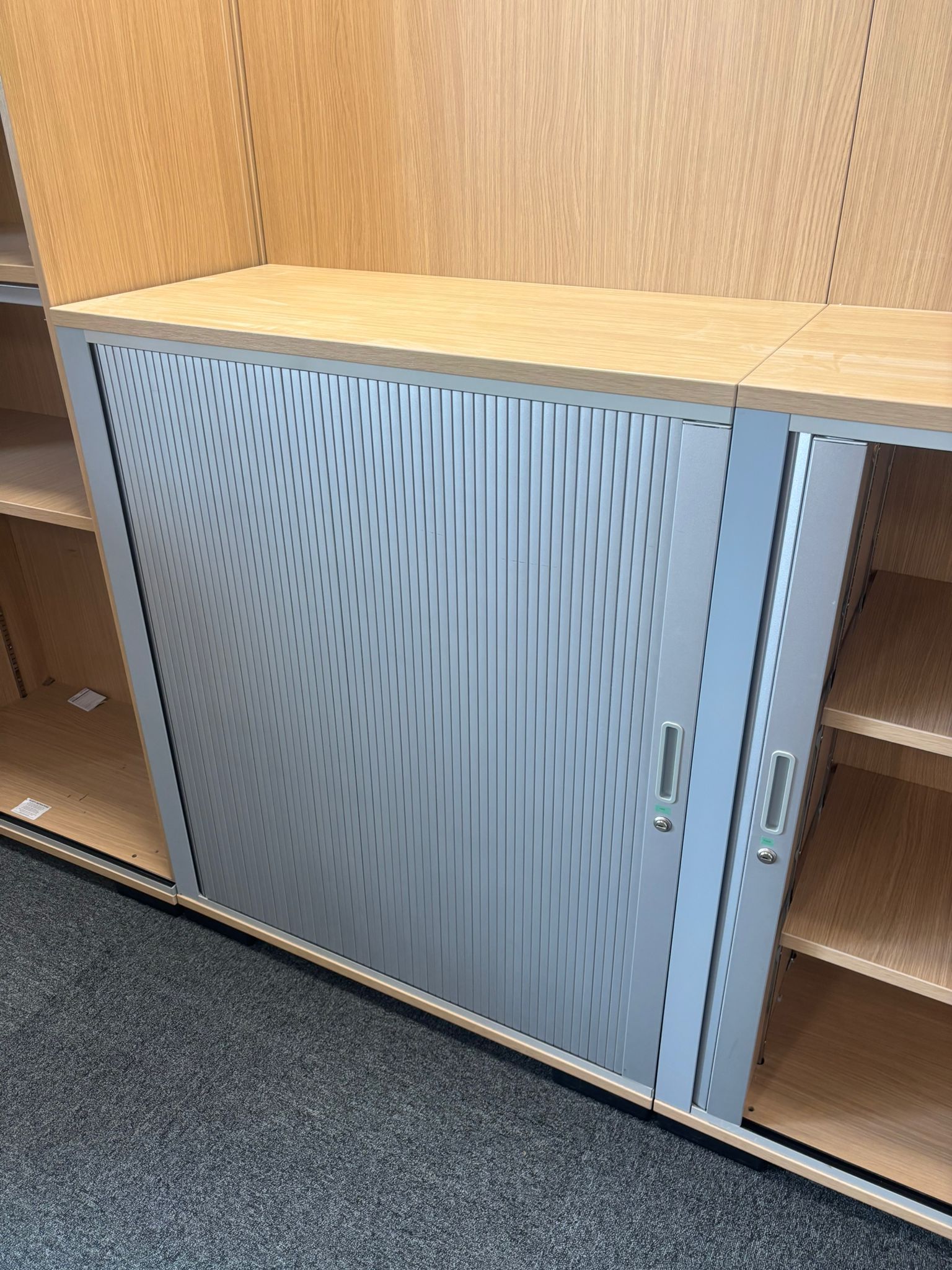 Wooden Medium Tambour Storage Cupboard