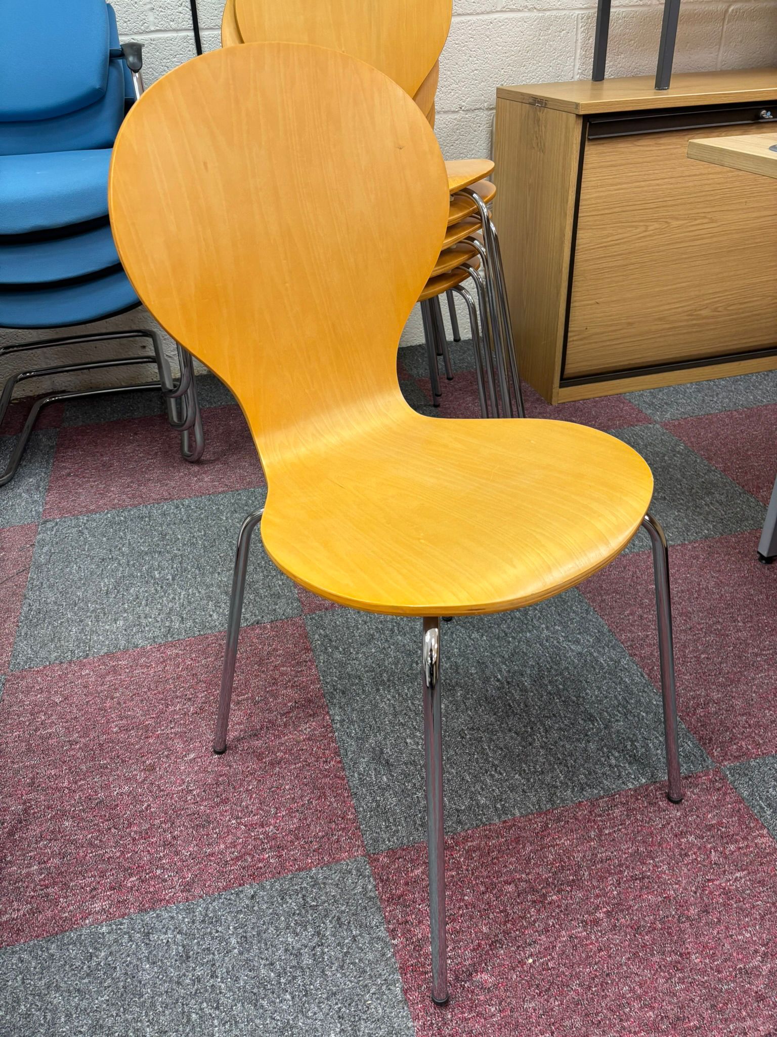 Stacking Canteen Wooden Chairs