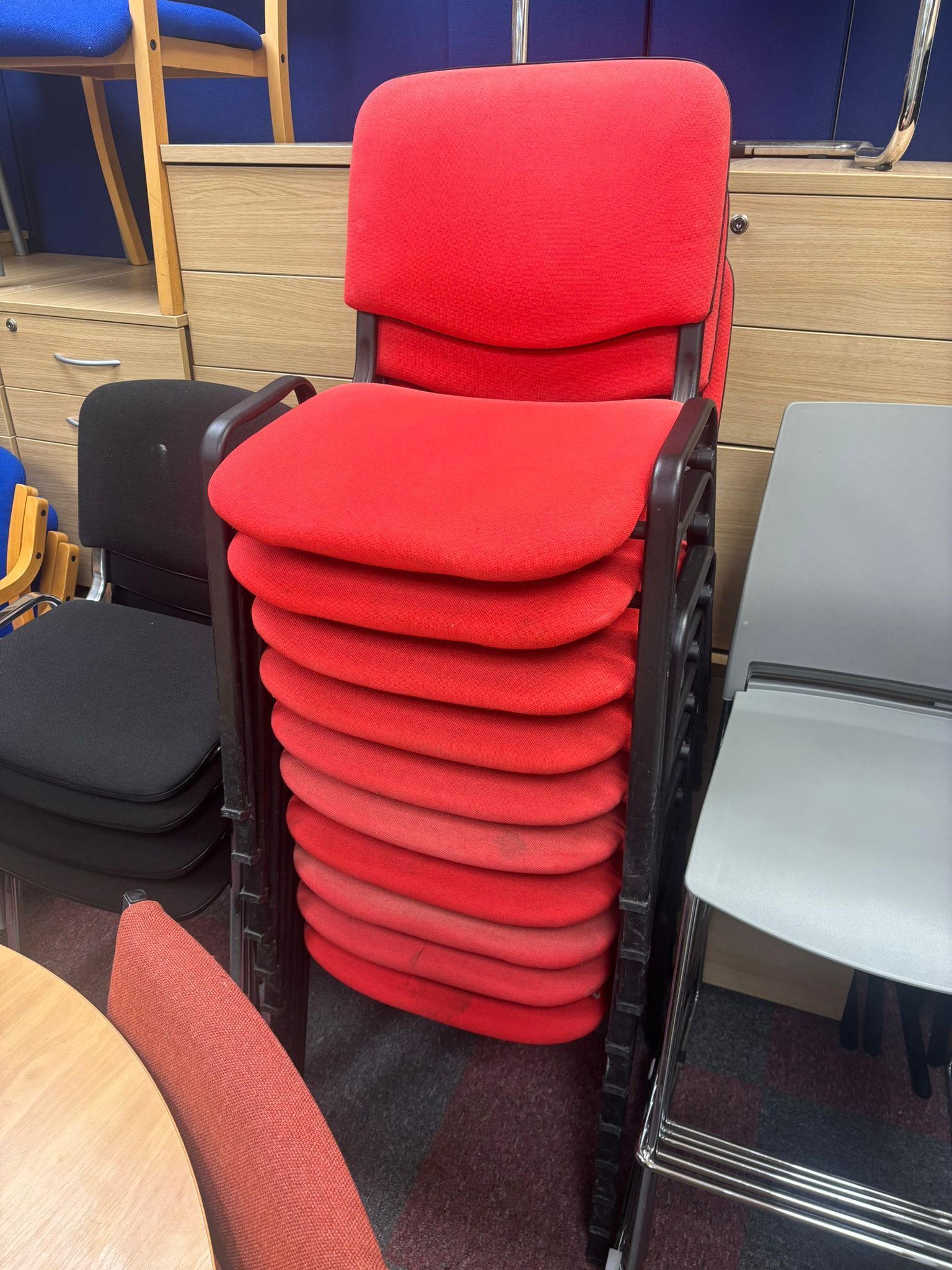 Used Red Meeting Chairs