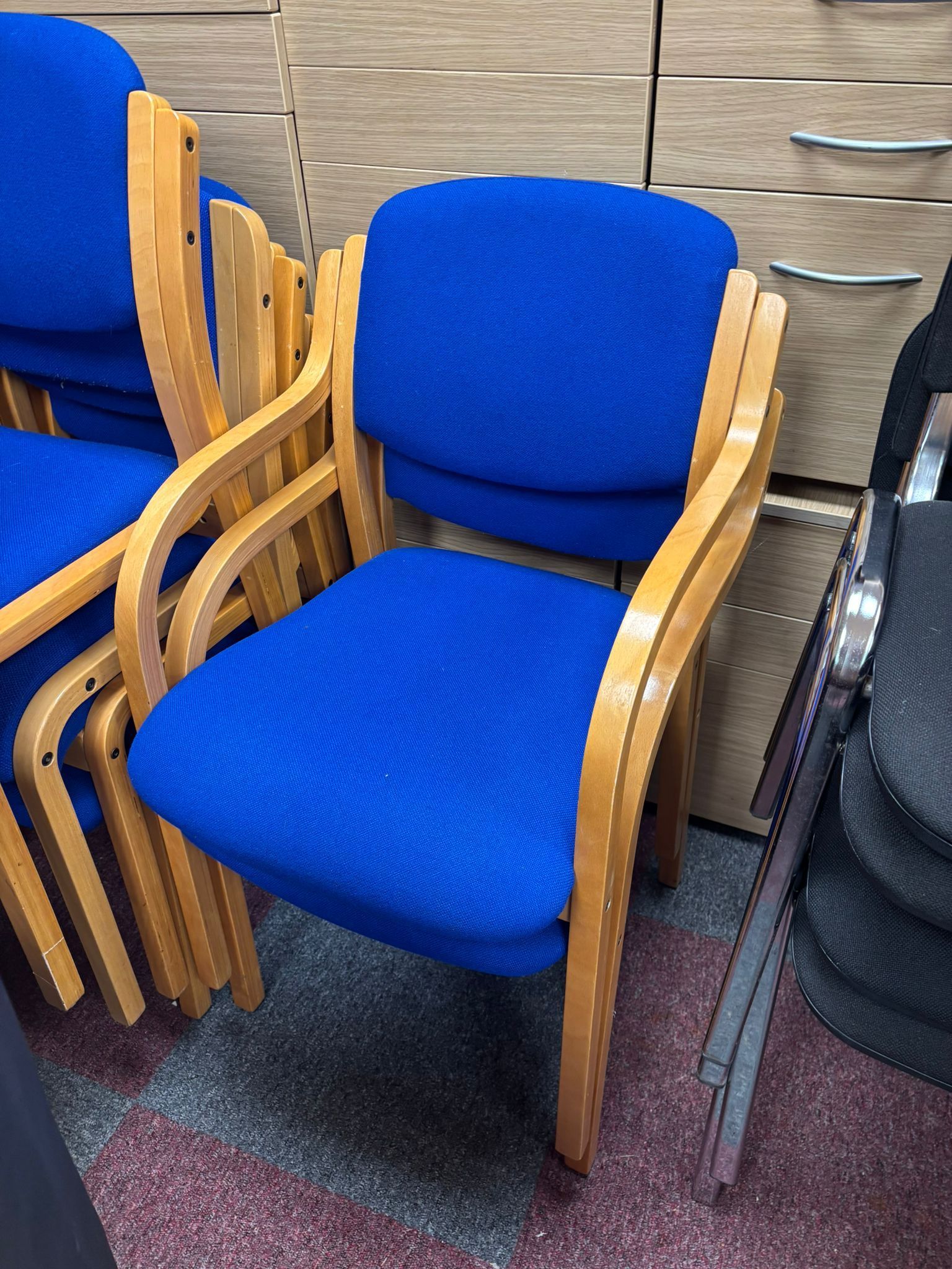 Used Stacking Renior Chairs With Arms