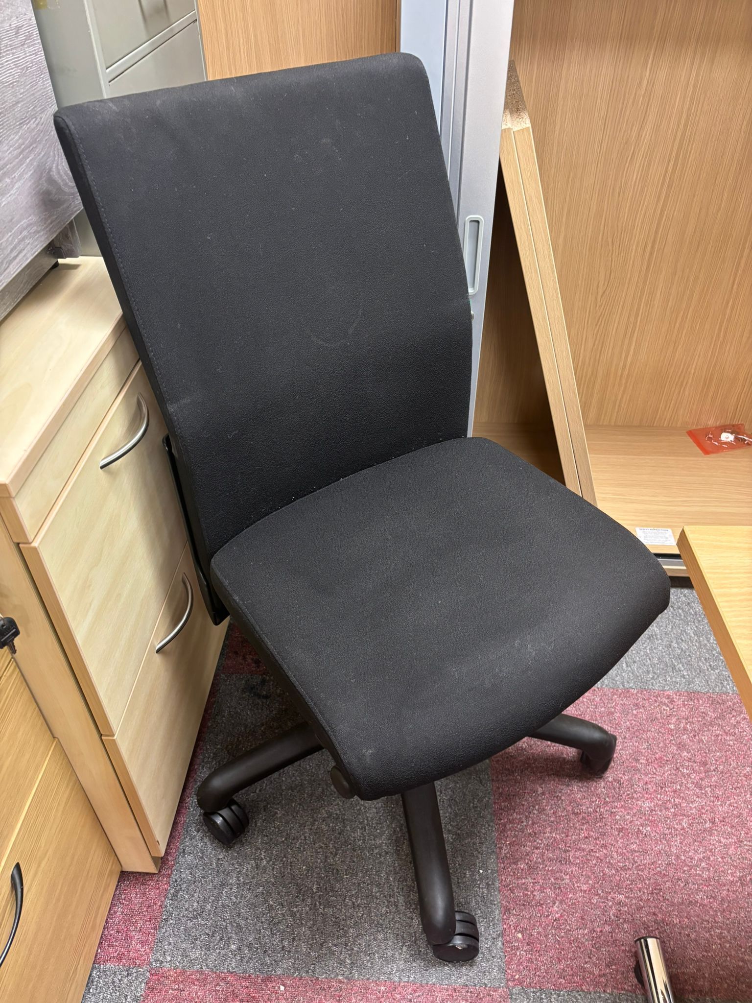 Used Operator Chair - Black - No Arms