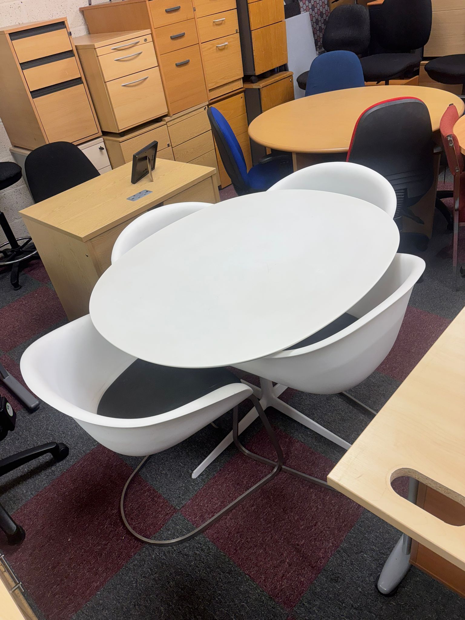 Used Meeting Table With Matching Chairs