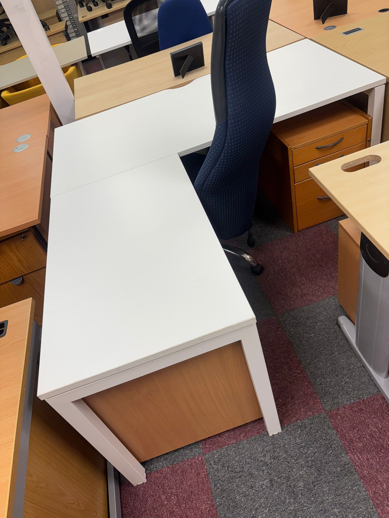 Used Left Hand Return Bench Desk