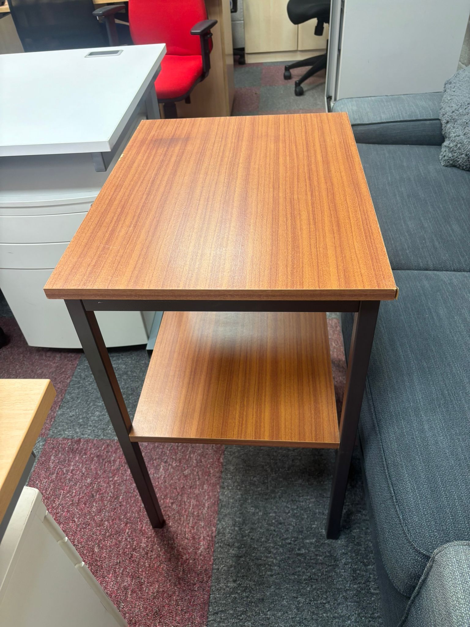 Small Wooden Metal Framed Table