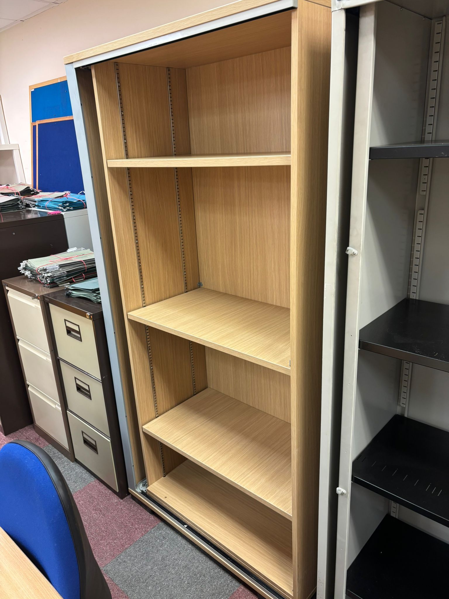 Used Open Wooden Storage Unit