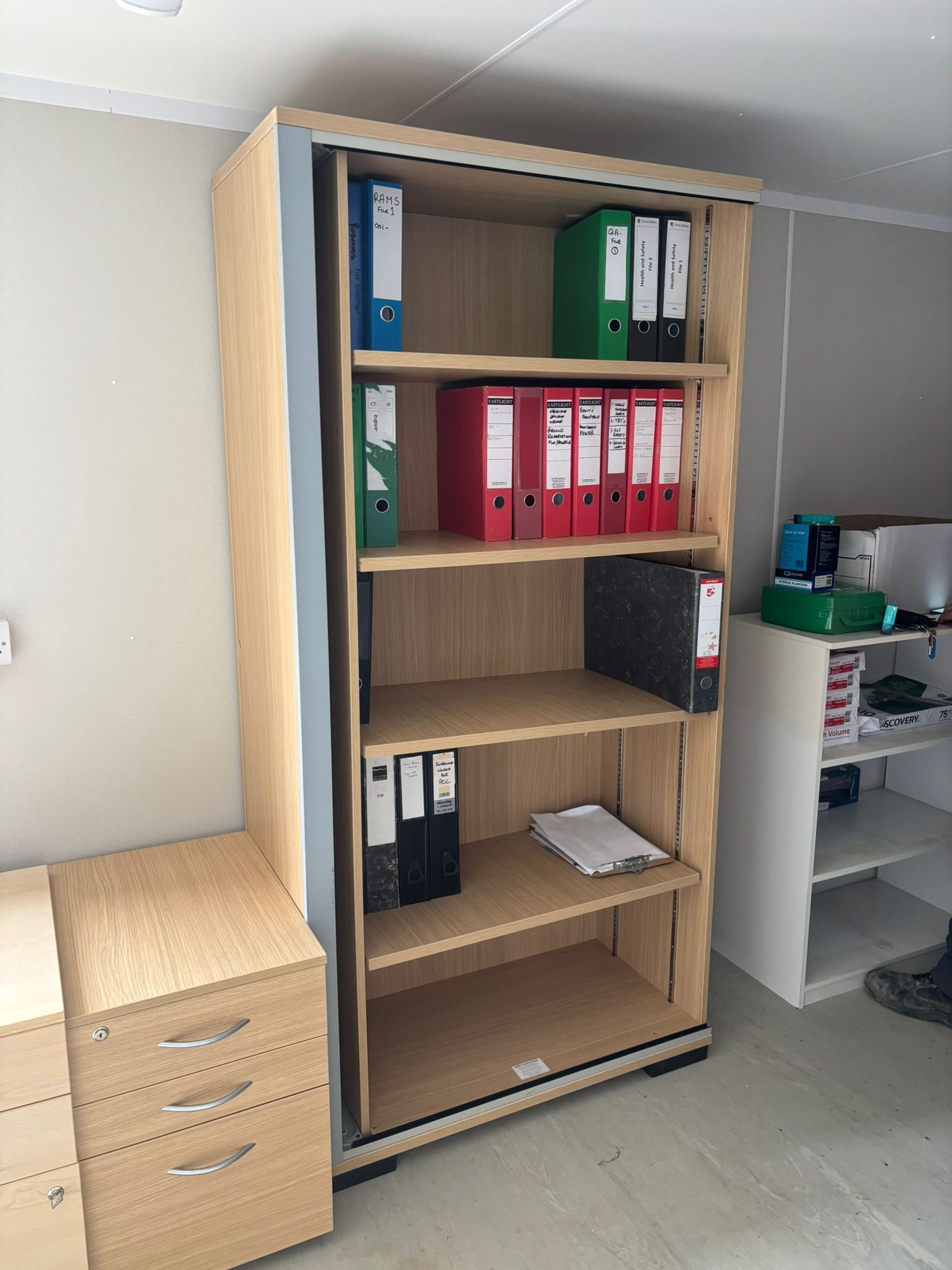 Used Open Wooden Storage Unit