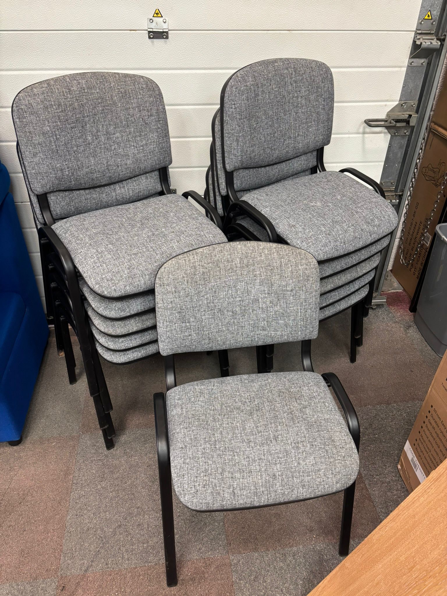 Used Taurus Light Grey Stacking Chairs