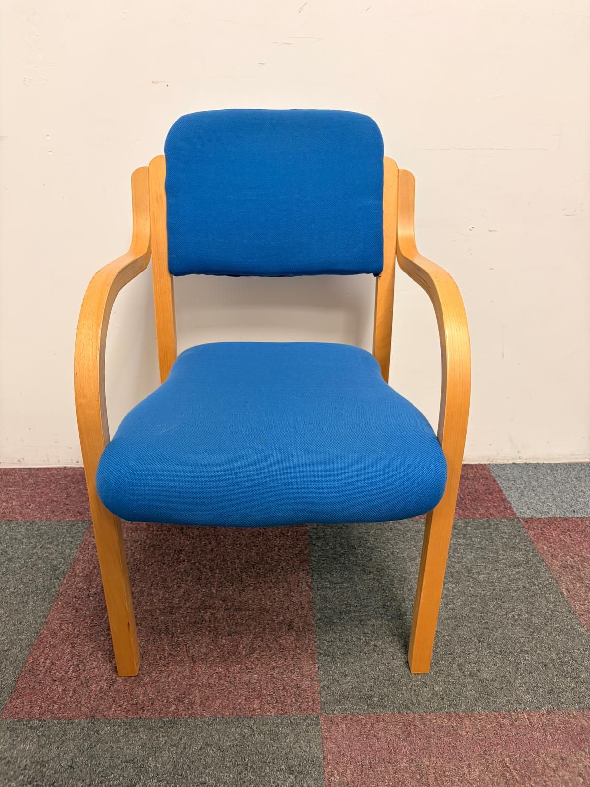 Used Wooden Frame Stacking Arm Chairs