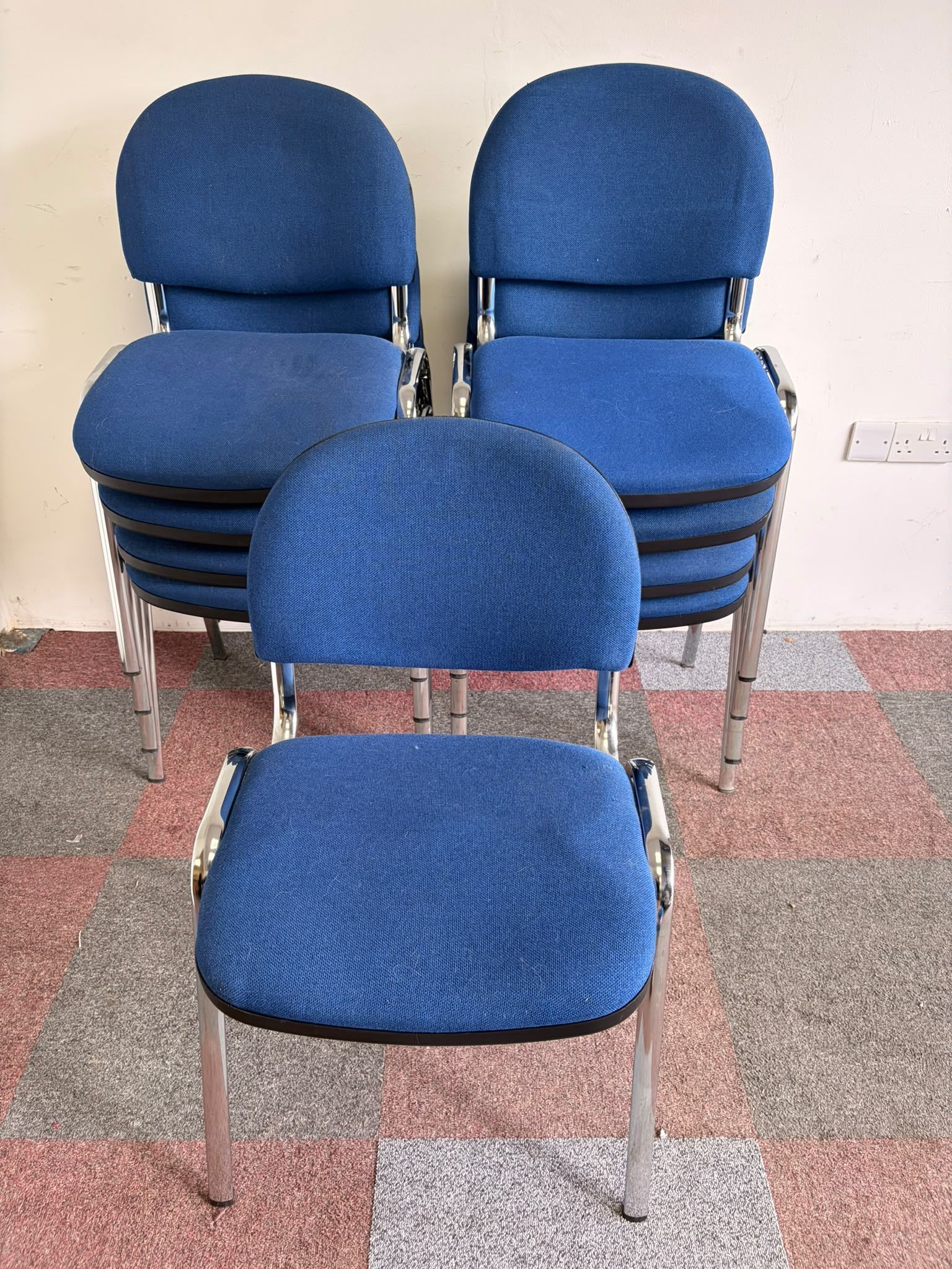 Used Taurus Chairs - Blue - Silver Frame