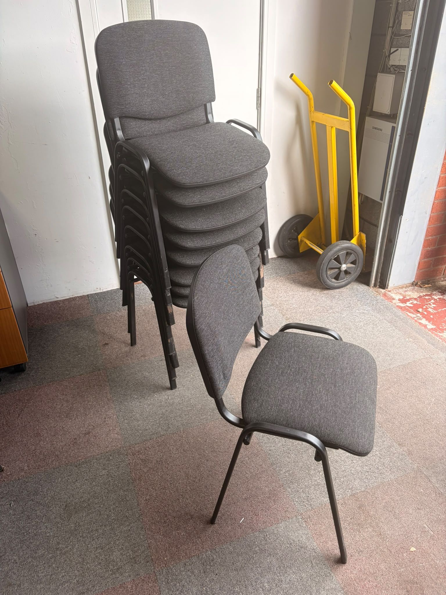 Used Taurus Stacking Chairs - Charcoal