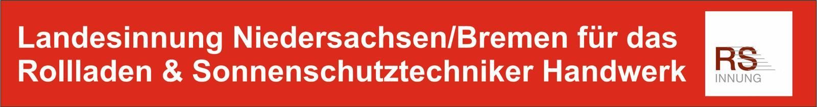 Landesinnung Niedersachsen/Bremen für das Rollladen- & Sonnenschutztechniker Handwerk Bild auf rotem Hintergrund