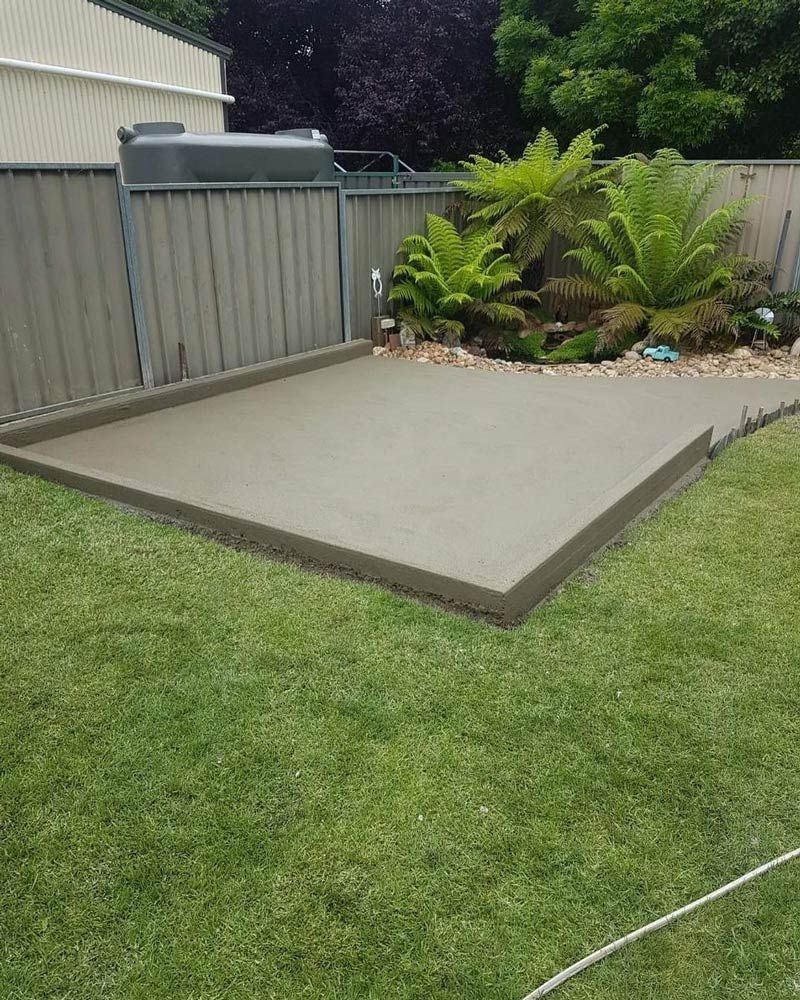Garden With Concrete Slab — Regional Concreting Solutions In Orange, NSW