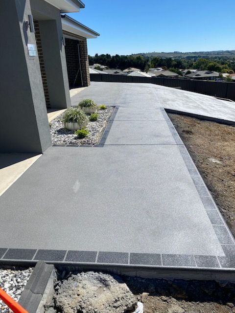 Home With Concrete Walkway — Regional Concreting Solutions In Orange, NSW