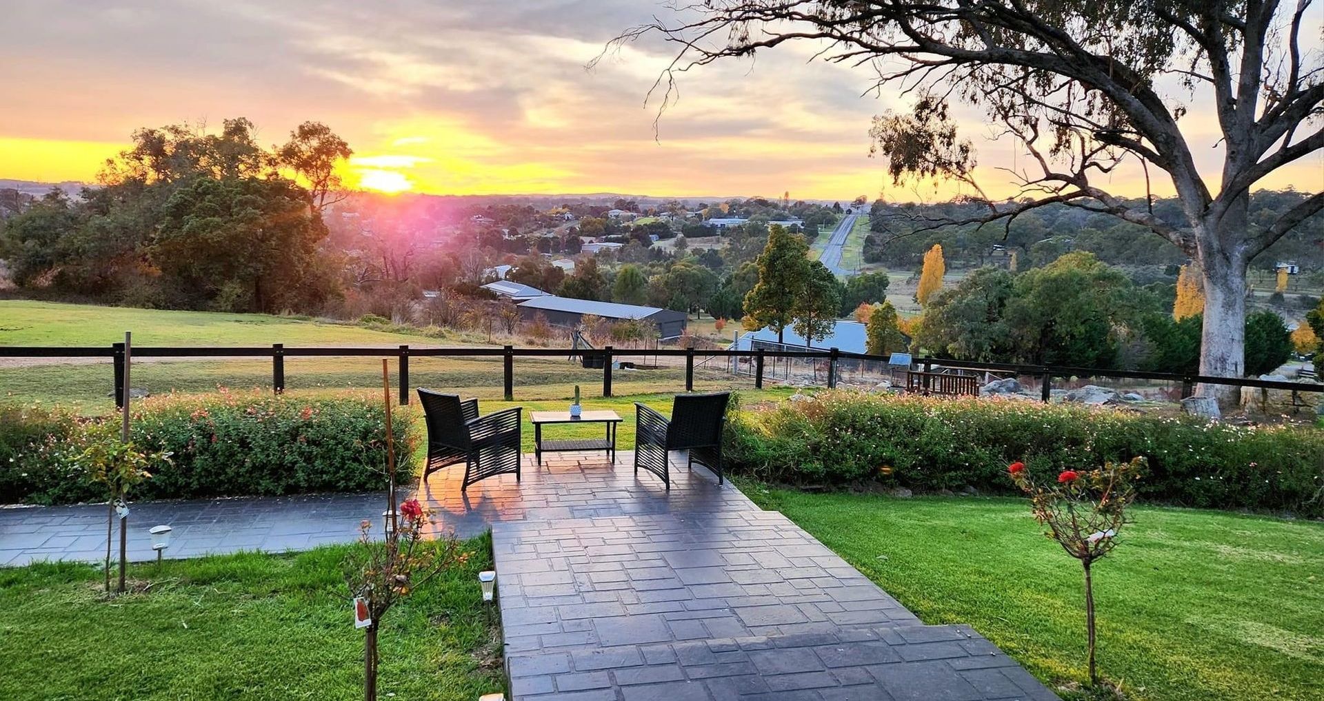 Decorate Concrete Path In Garden — Earthworks & Concreting in Orange, NSW
