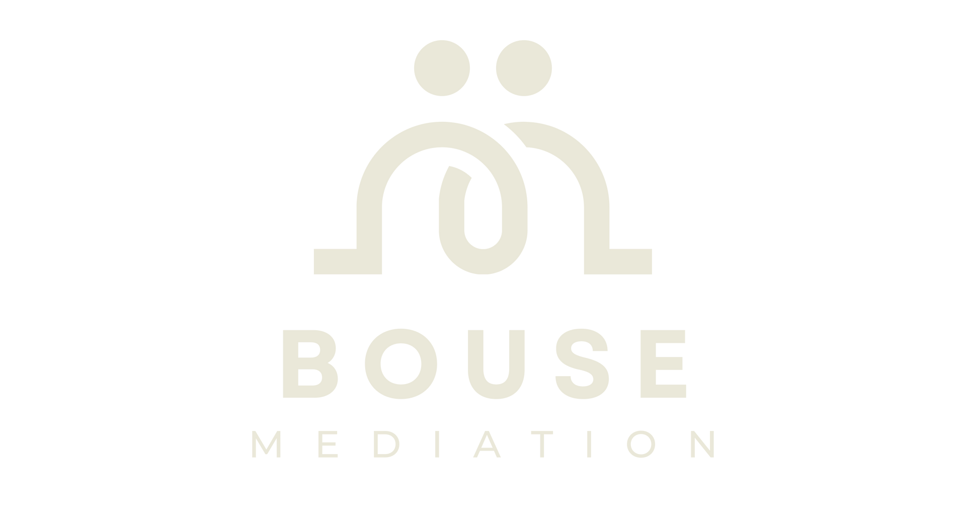 Logo for Bouse Mediation: Two stylized figures side-by-side, forming a link.