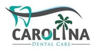 Carolina Dental Care logo with teal tooth and palm tree graphic