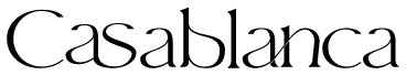 The word Casablanca as a wordmark logo