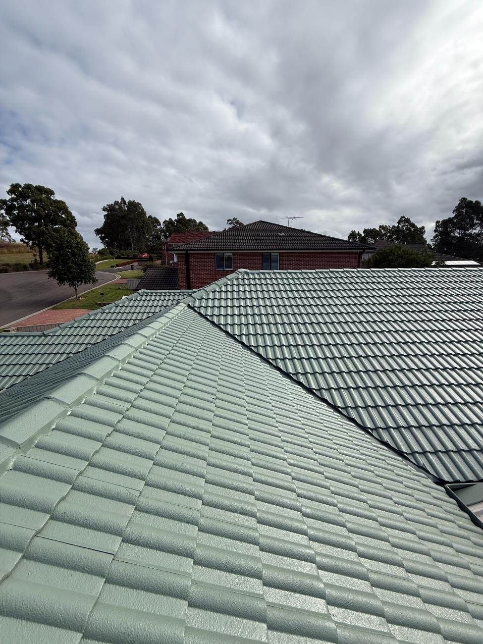A roof recently painted in St Marys