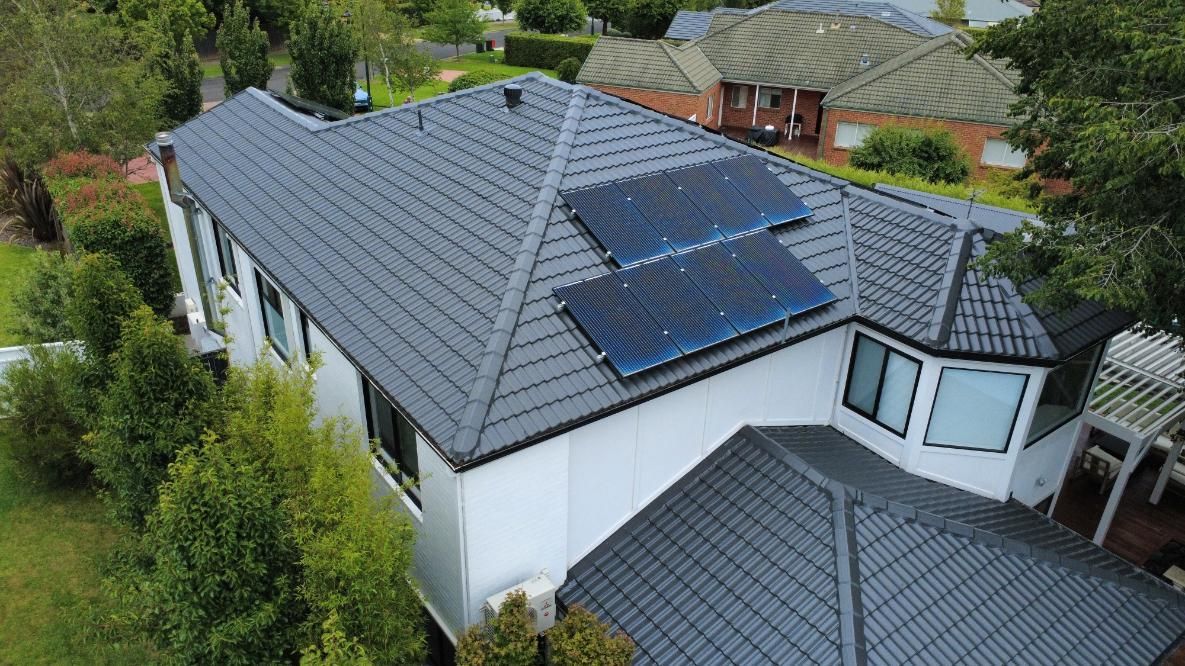 A roof restoration in Baulkham Hills