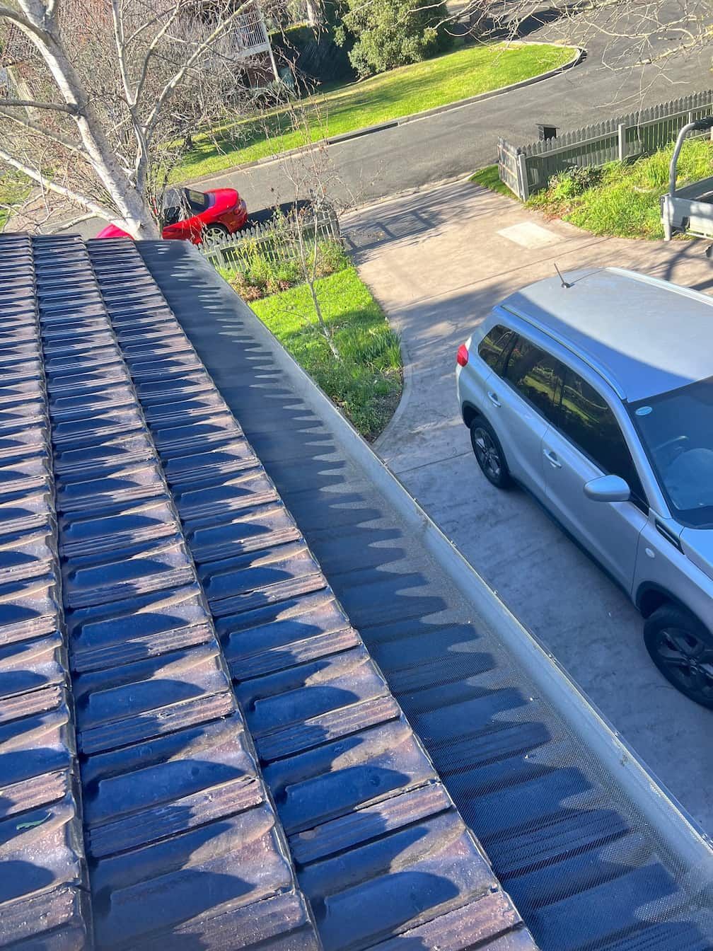 A gutter guard installed on a Sydney roof