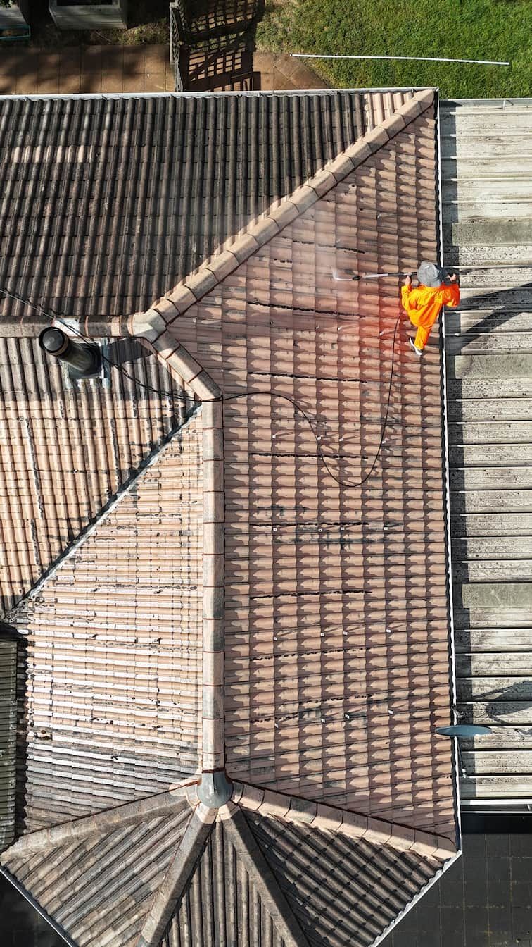 A freshly painted Sydney roof