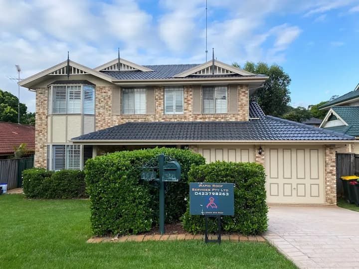 A roof restoration project in Sydney