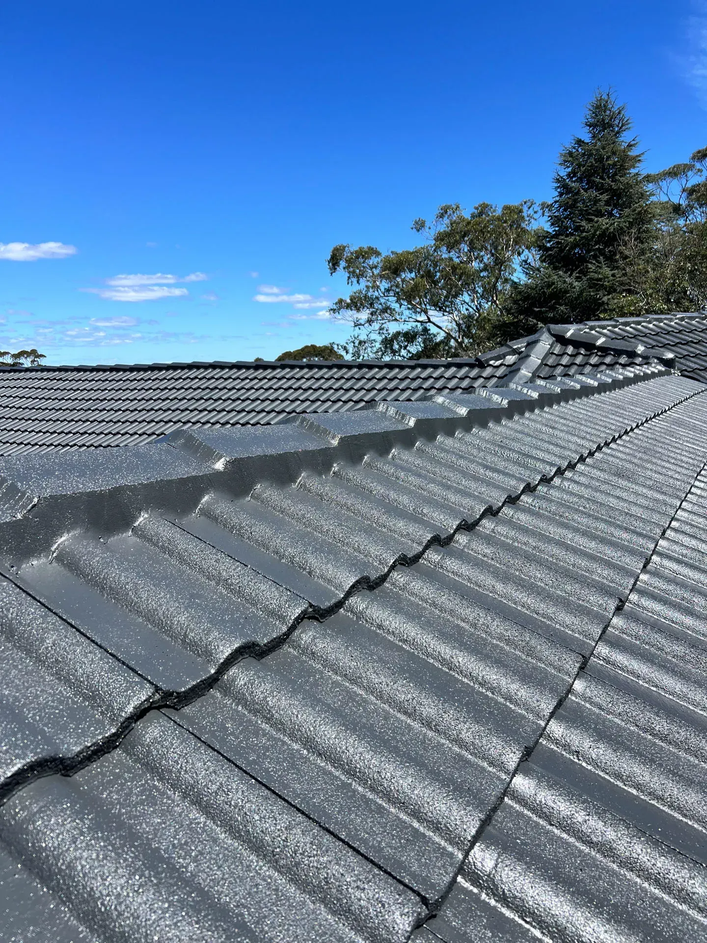 A restored tiled roof in Hornsby