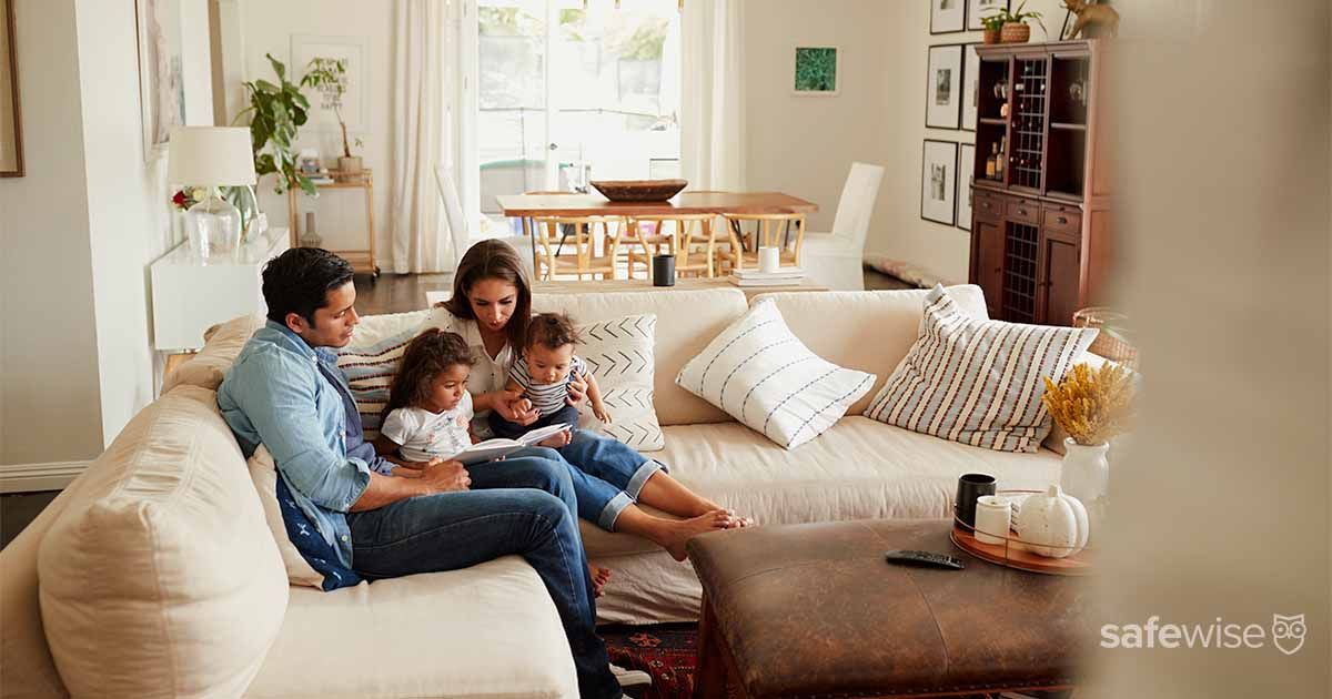 family happy in home with insurance coverage