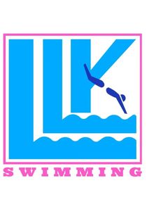 A logo for llk swimming dive into the love of swimming