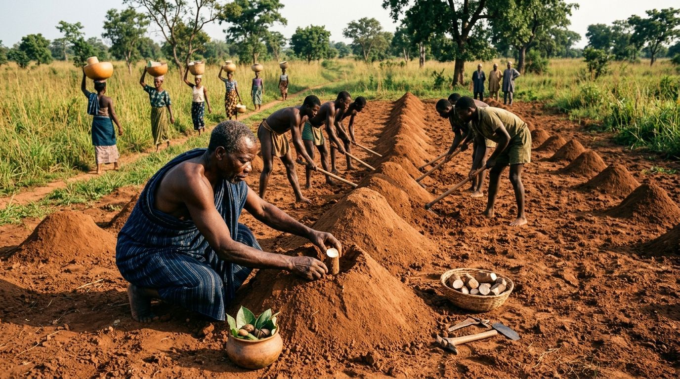 Making yam mounds