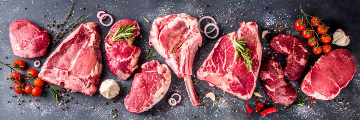 A Variety of Raw Meats and Vegetables on a Table — Prime Meats NT in Coconut Grove, NT