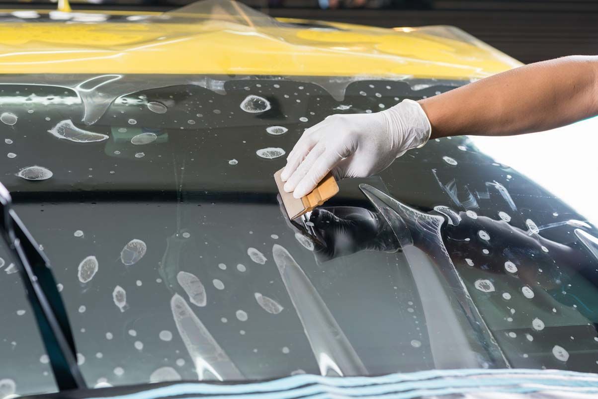 Auto Windshield Protection Film Installation