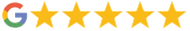 Five-star Google review rating