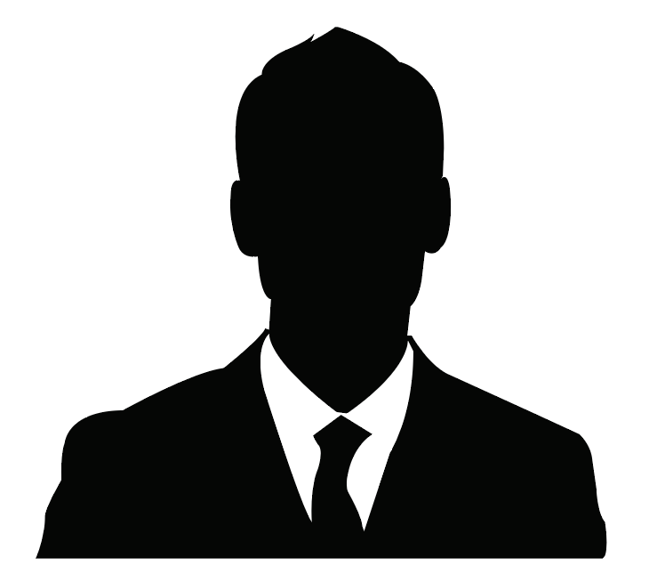 A silhouette of a woman without a face on a white background.