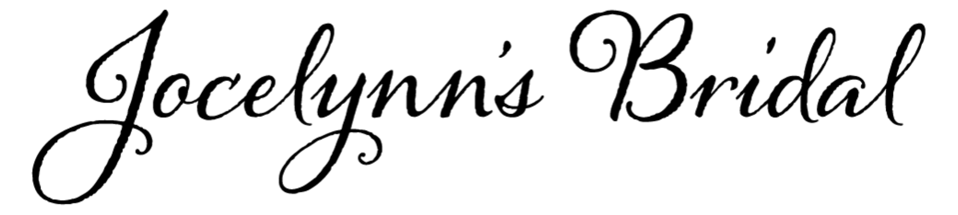 Jocelyn's Bridal logo in black script on a white background