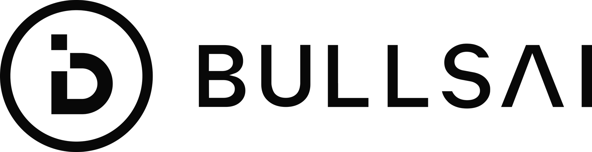 BULLSAI logo in black, featuring a stylized lowercase b inside a circle.