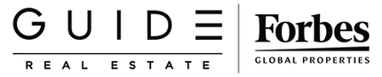 GUIDE Real Estate and Forbes Global Properties logos side by side on white background | Beth Ellinthorpe Realtor | Luxury Real Estate