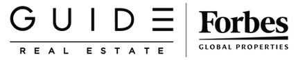 GUIDE Real Estate and Forbes Global Properties logos side by side on white background | Beth Ellinthorpe Realtor | Luxury Real Estate