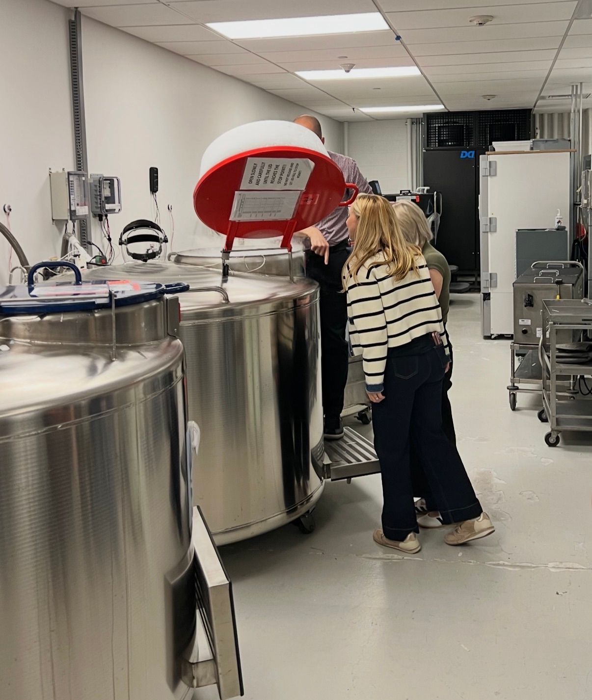 Stewie Corno checking out the lab