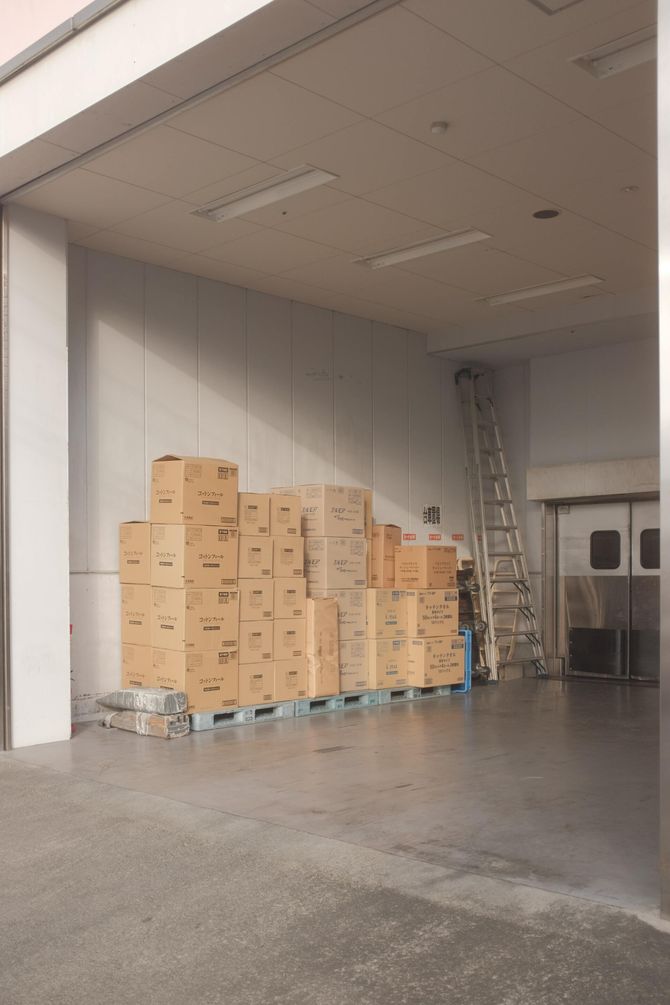 Many boxes on storage