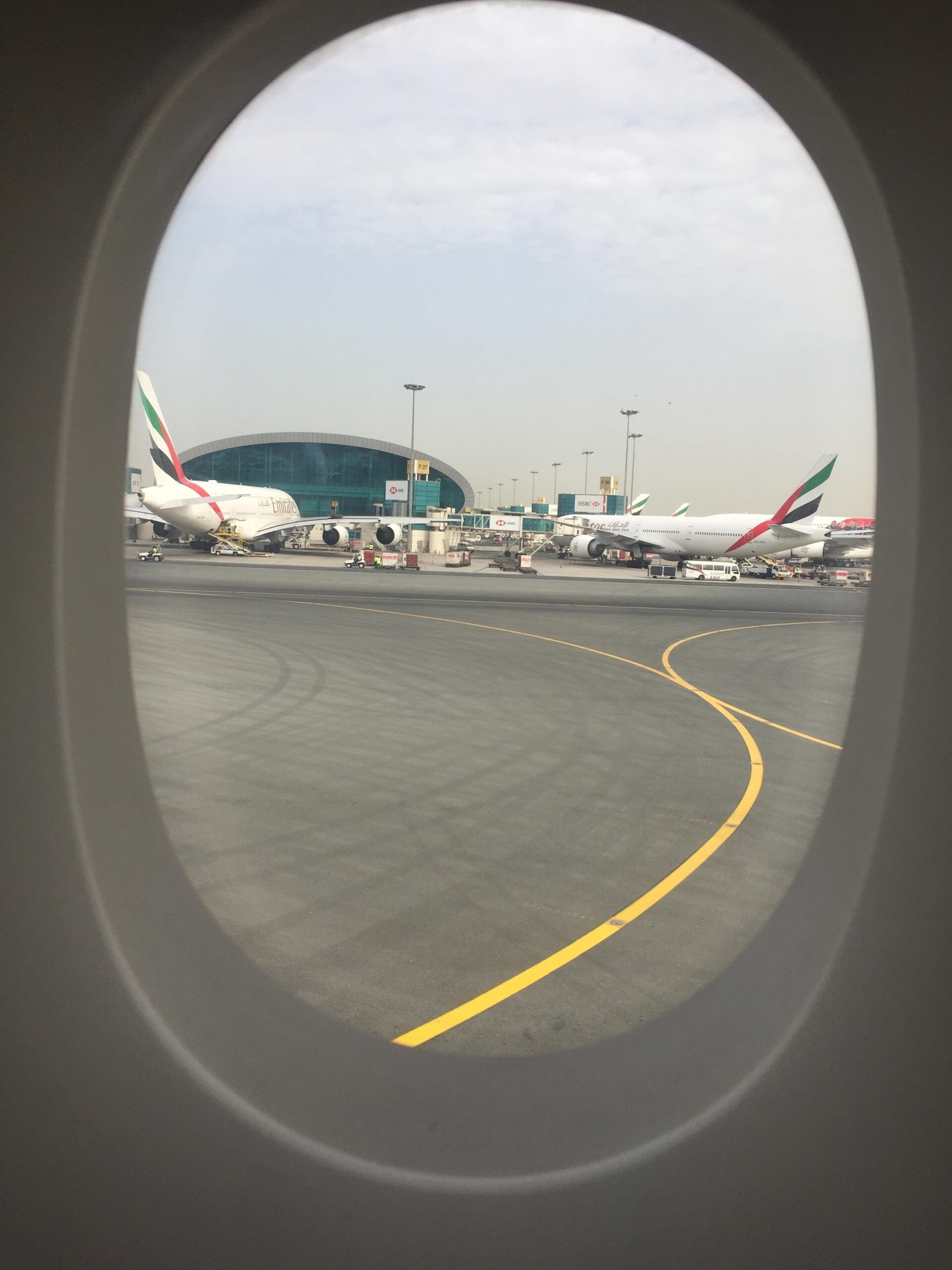 Window view on the airplane