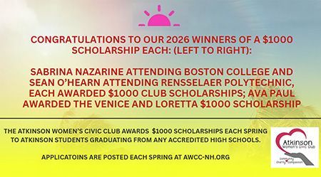 announcement about 2026 scholarship winners