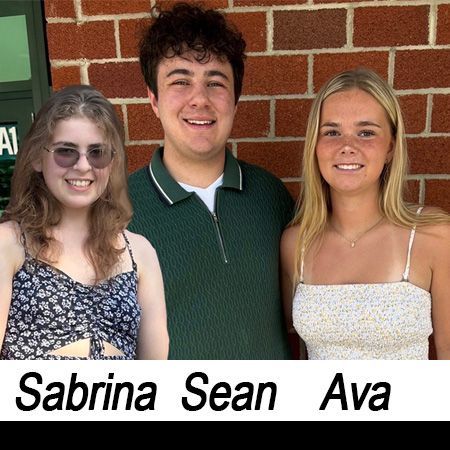 Sabrina, Sean and Ava - 3 scholarship winners