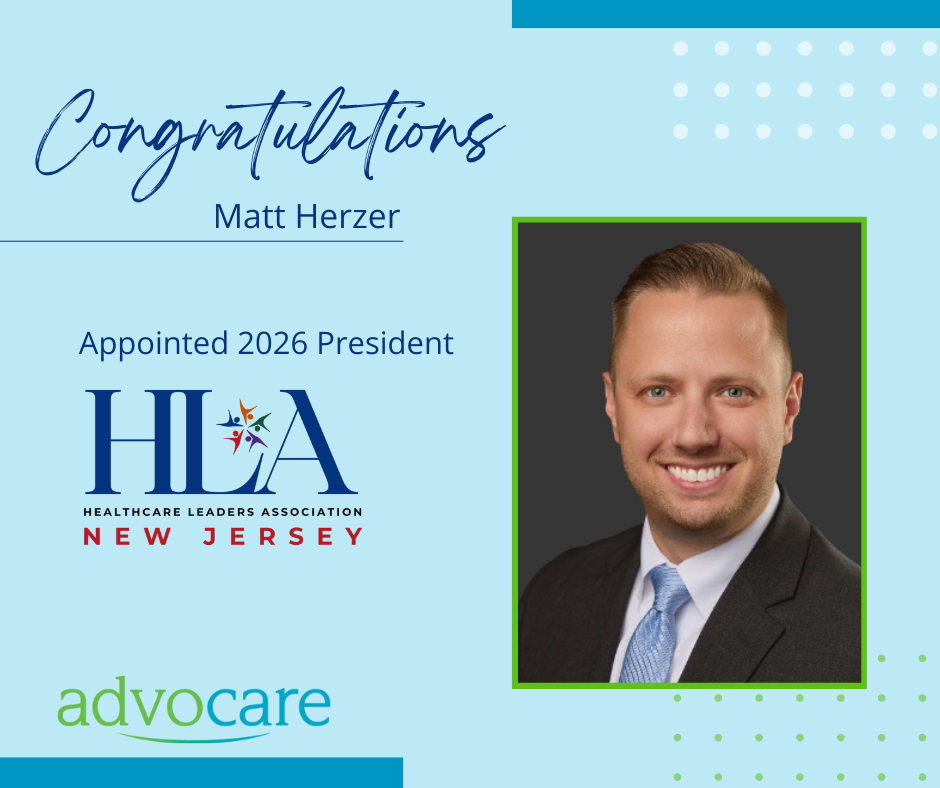 Congratulations to Matt Herzer, appointed 2026 president of HIA New Jersey; blue announcement with headshot.