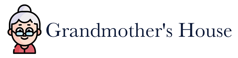 An icon of a smiling person wearing glasses next to the text "Grandmother's House."