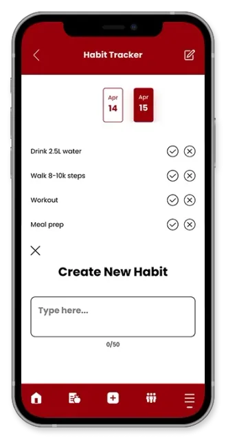 A white smartphone mockup displayed vertically against a neutral background, featuring a placeholder for app screenshots.
