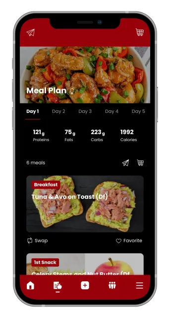 A white smartphone mockup displayed vertically against a neutral background, featuring a placeholder for app screenshots.