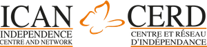 A logo for ican cerd independence centre and network